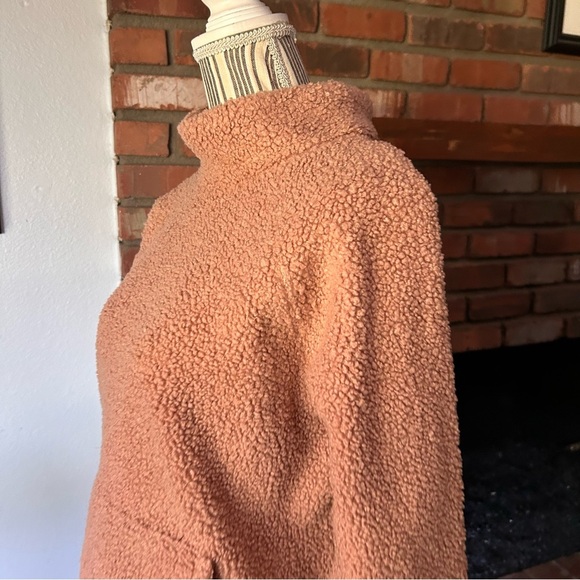 Haven Well Within Funnel Neck Pullover Teddy Sweater in Camel Sz S - Picture 5 of 8